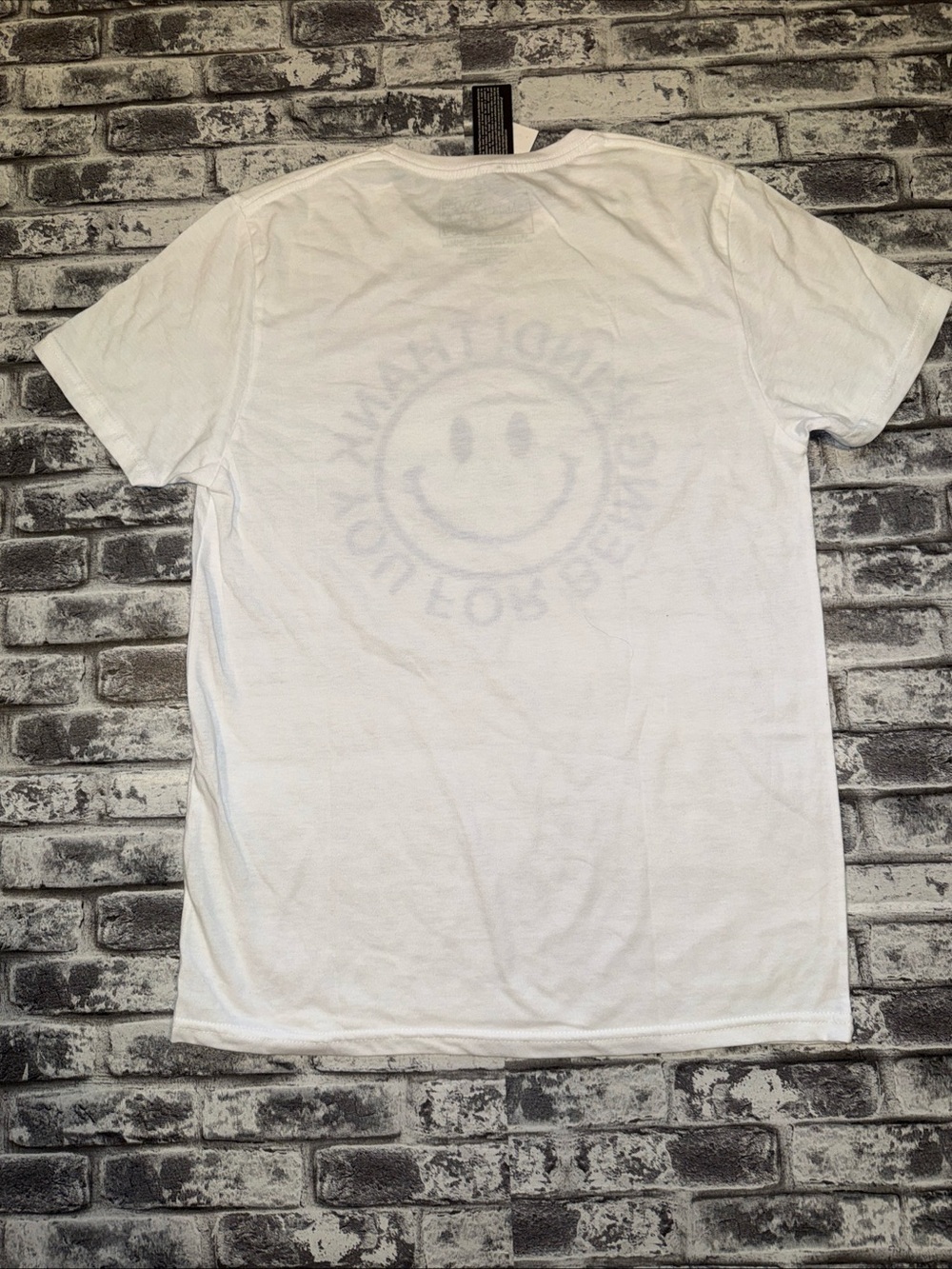 NWT Phluid Project T-Shirt Thank You for Being Kind Smiley Face White Size Small - Picture 5 of 5